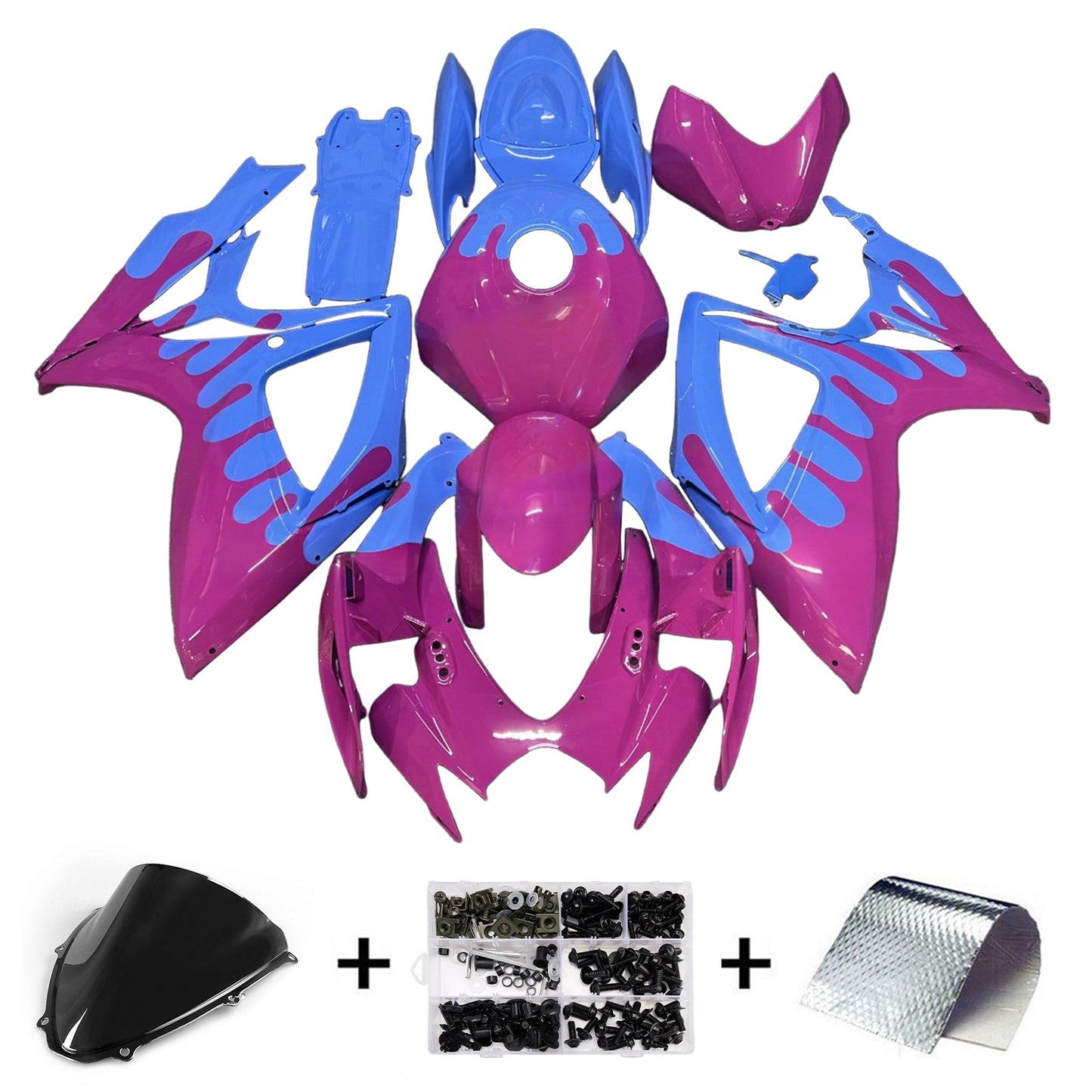 Kit carenatura iniezione plastica ABS per Suzuki GSXR 600/750 2006-2007 K6