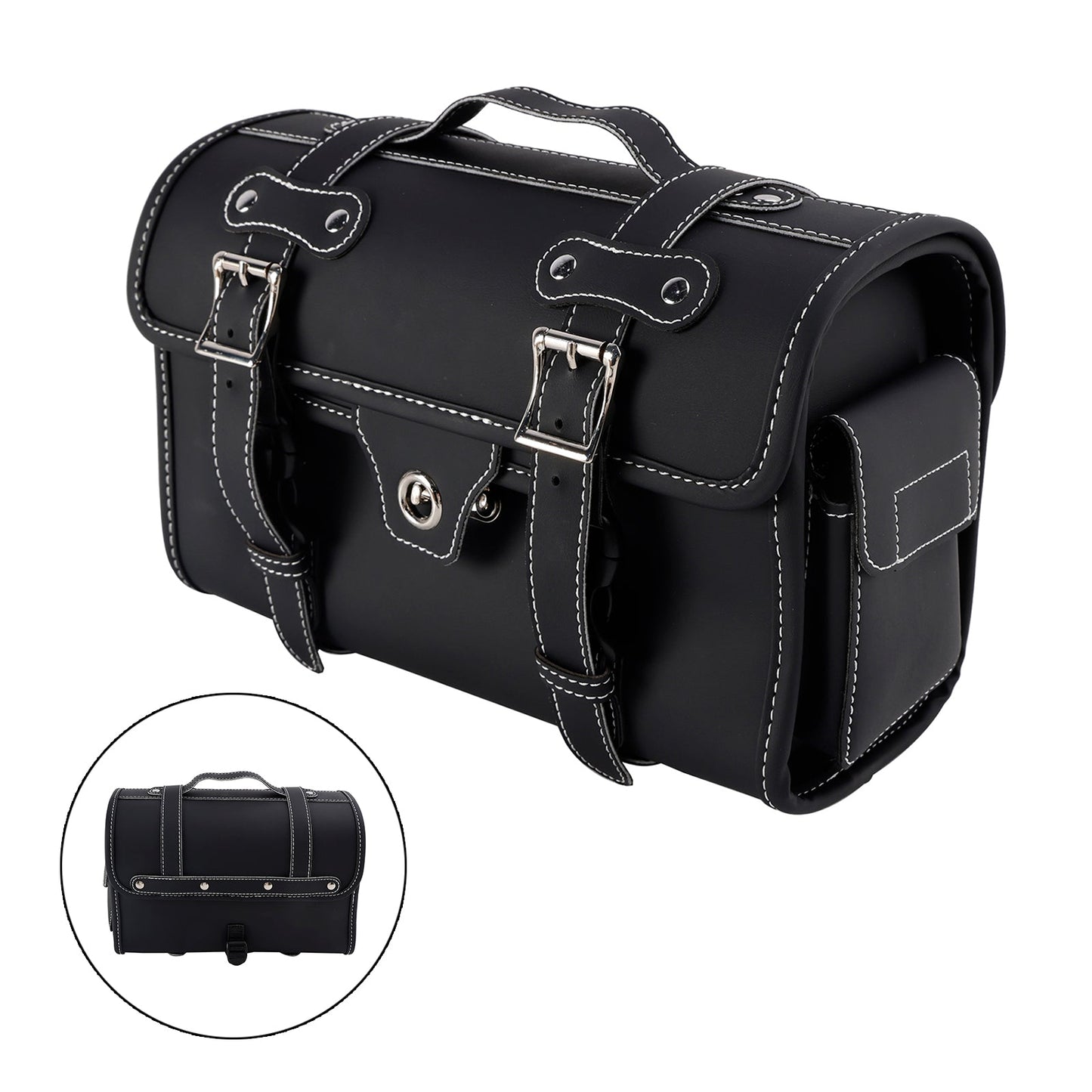 Borsa laterale universale per borse laterali, per moto, colore nero