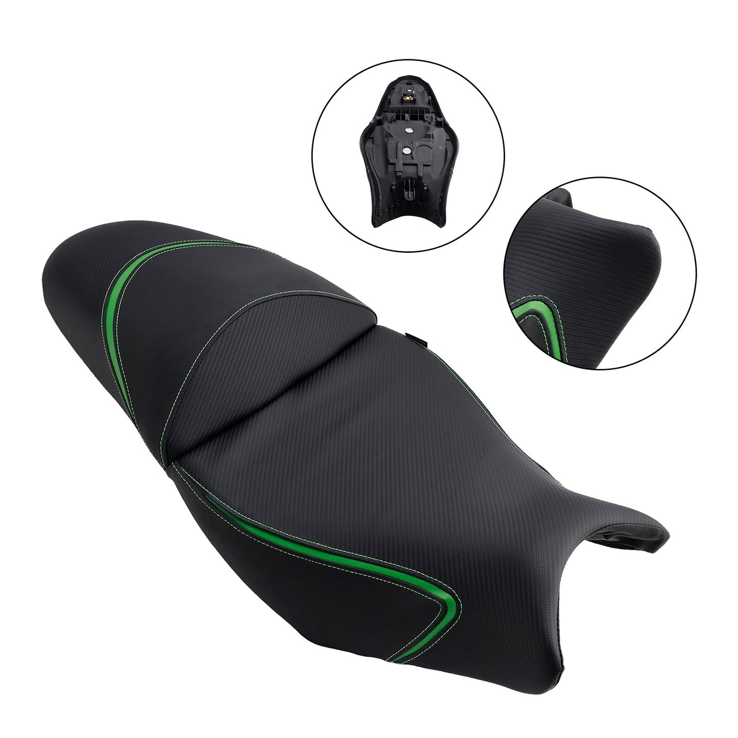 Sella passeggero completa con cuscino Kawasaki Versys650 2022-2024, verde