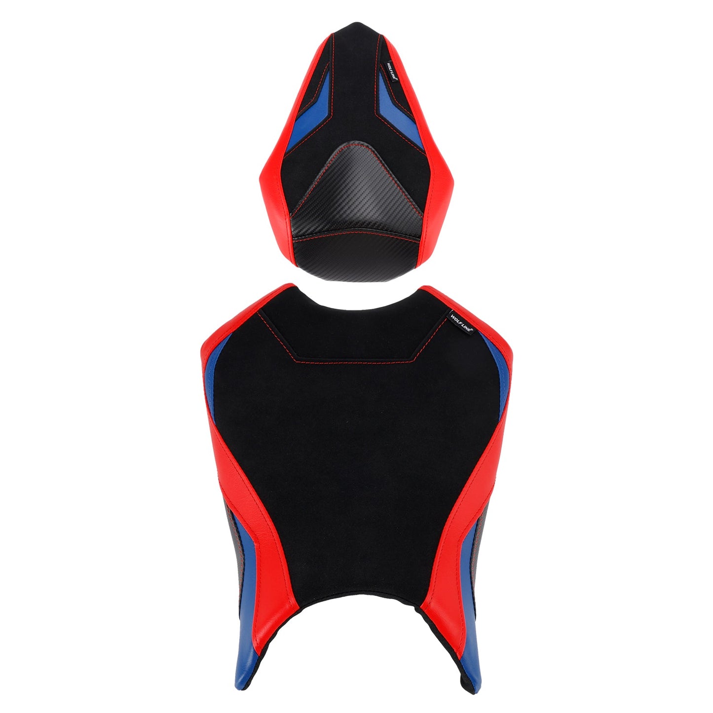 Kit sedile conducente e passeggero per Honda CBR250RR 2017-2024 2023, cuscino posteriore rosso