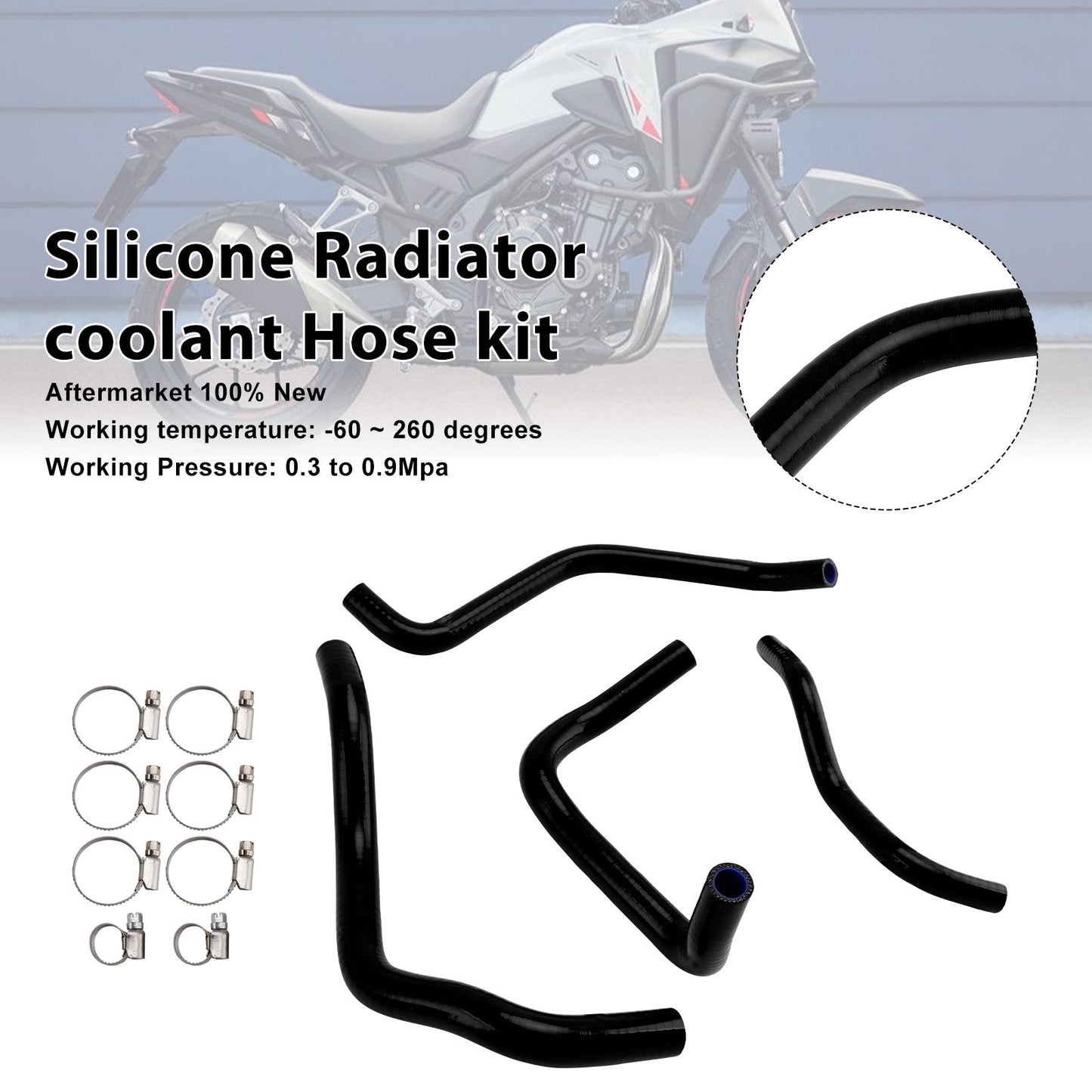 Tubo flessibile in silicone per il liquido di raffreddamento del radiatore della Honda CB500 Hornet 2024-2025