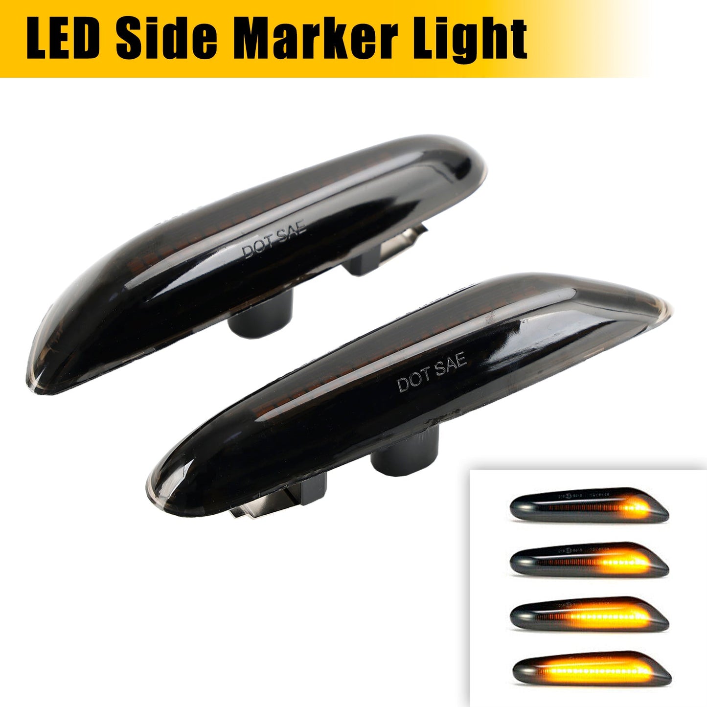 Indicatore di direzione laterale lampeggiante sequenziale a LED per BMW E90 E92 E60 E87 E82