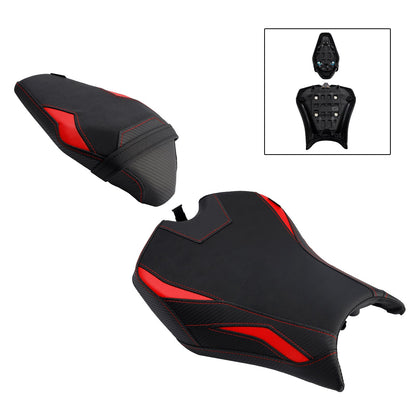 2025 - Kit cuscini passeggero anteriore e posteriore Raider per Kawasaki Z900 Zr900-F, colore rosso.