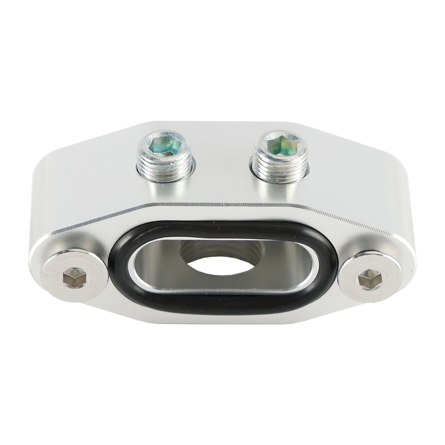 Piastra adattatrice per linea di alimentazione dell'olio Billet LS Twin Turbo Dual 90 gradi 1/8" NPT