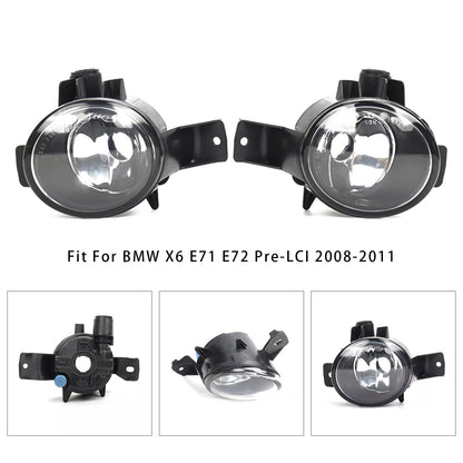 Coppia di fari fendinebbia anteriori senza lampadine per BMW X6 E71 E72 2008-2011 63177187631