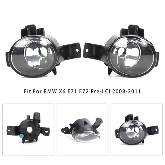 Coppia di fari fendinebbia anteriori senza lampadine per BMW X6 E71 E72 2008-2011 63177187631