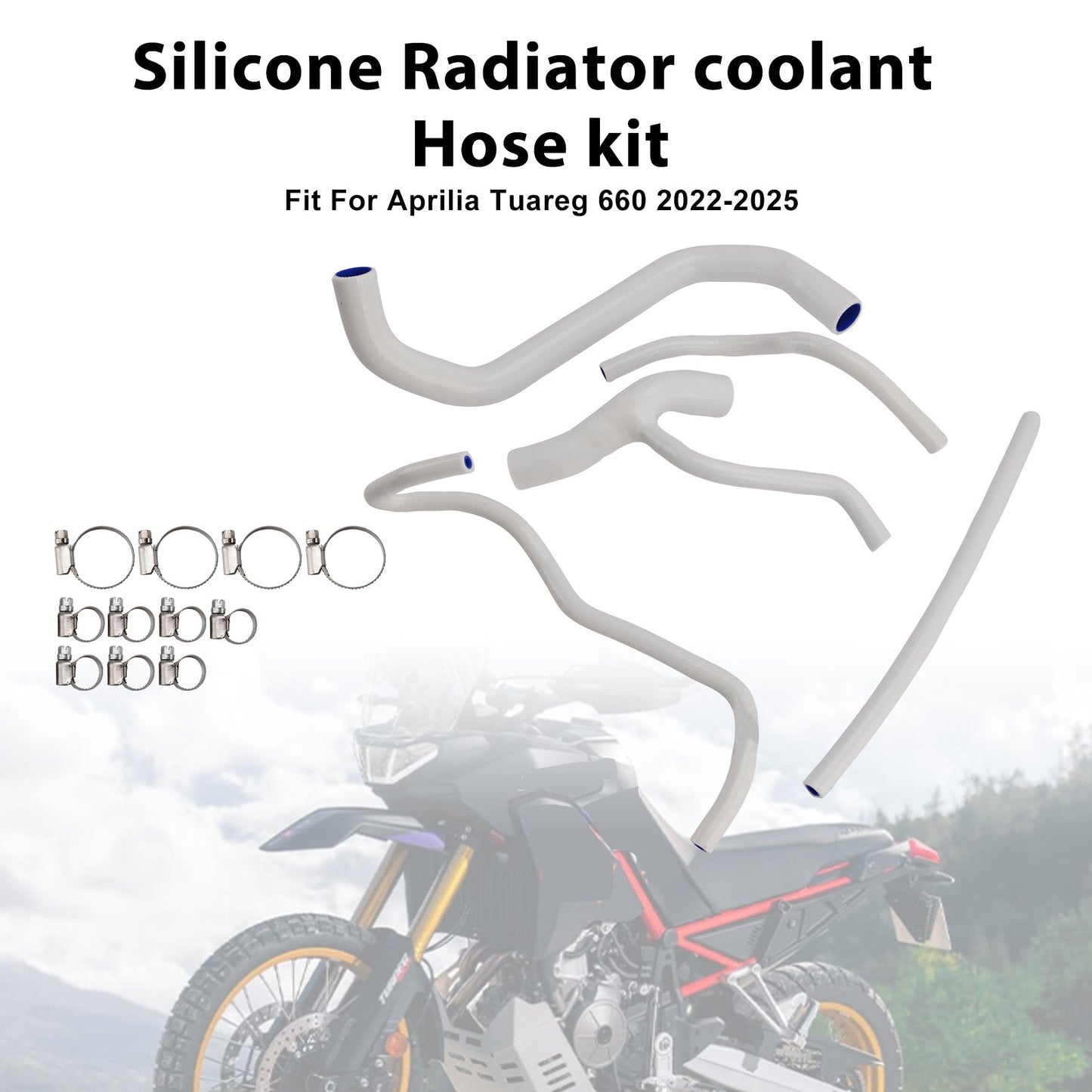 Tubo flessibile del liquido di raffreddamento del radiatore in silicone Aprilia Tuareg 660 2022-2025