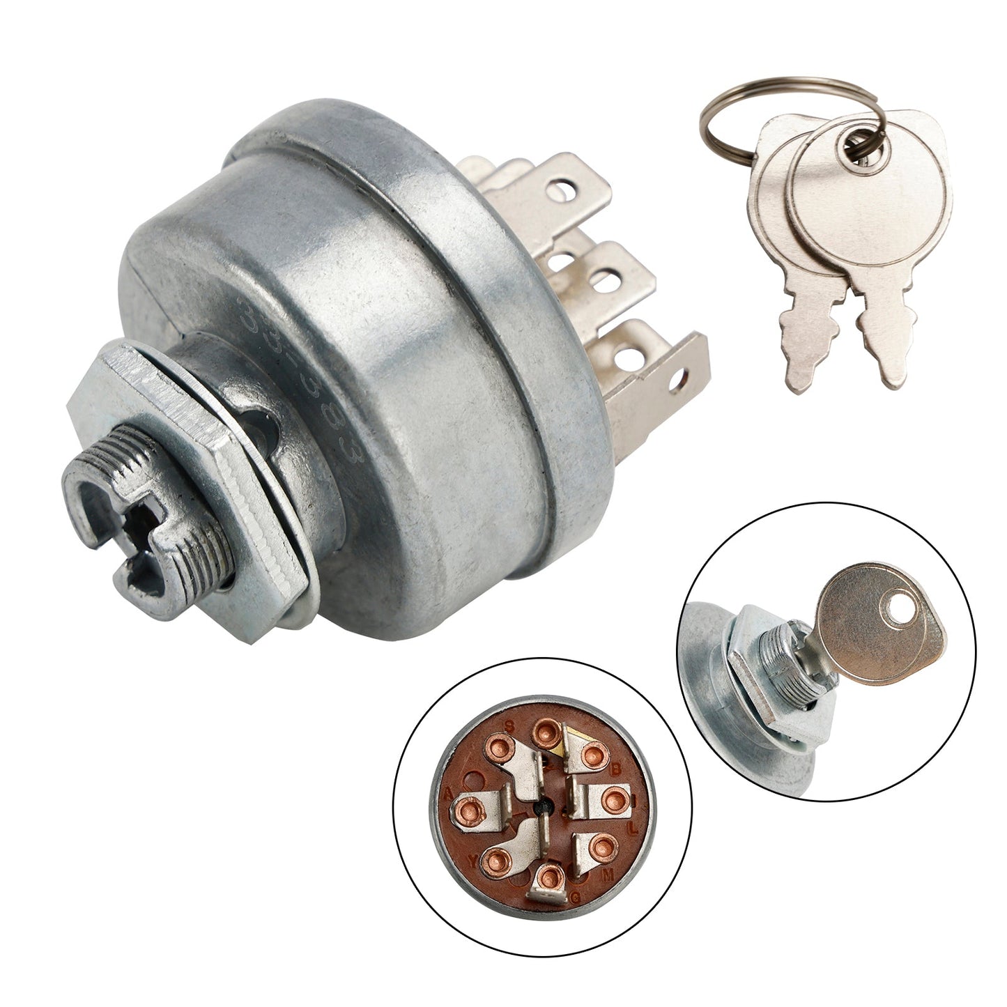 33-383 Commutatore Accensione Con Chiavi Compatibile Con Murray 092556 140301 7 Post