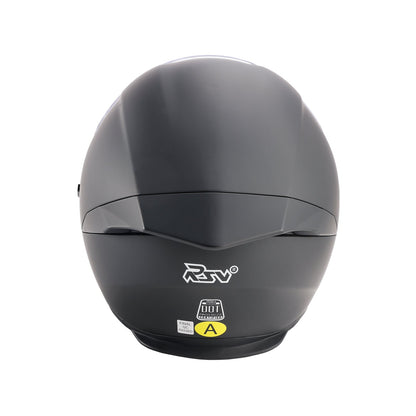 Casco da moto DOT per adulti Street Integrale Arancione Nero opaco