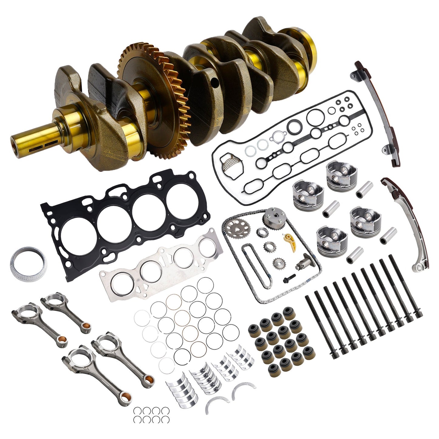 Kit di revisione e ricostruzione del motore Toyota RAV4 2AZ-FE 2.4L 2004-2007 con kit di fasatura delle bielle dell'albero motore