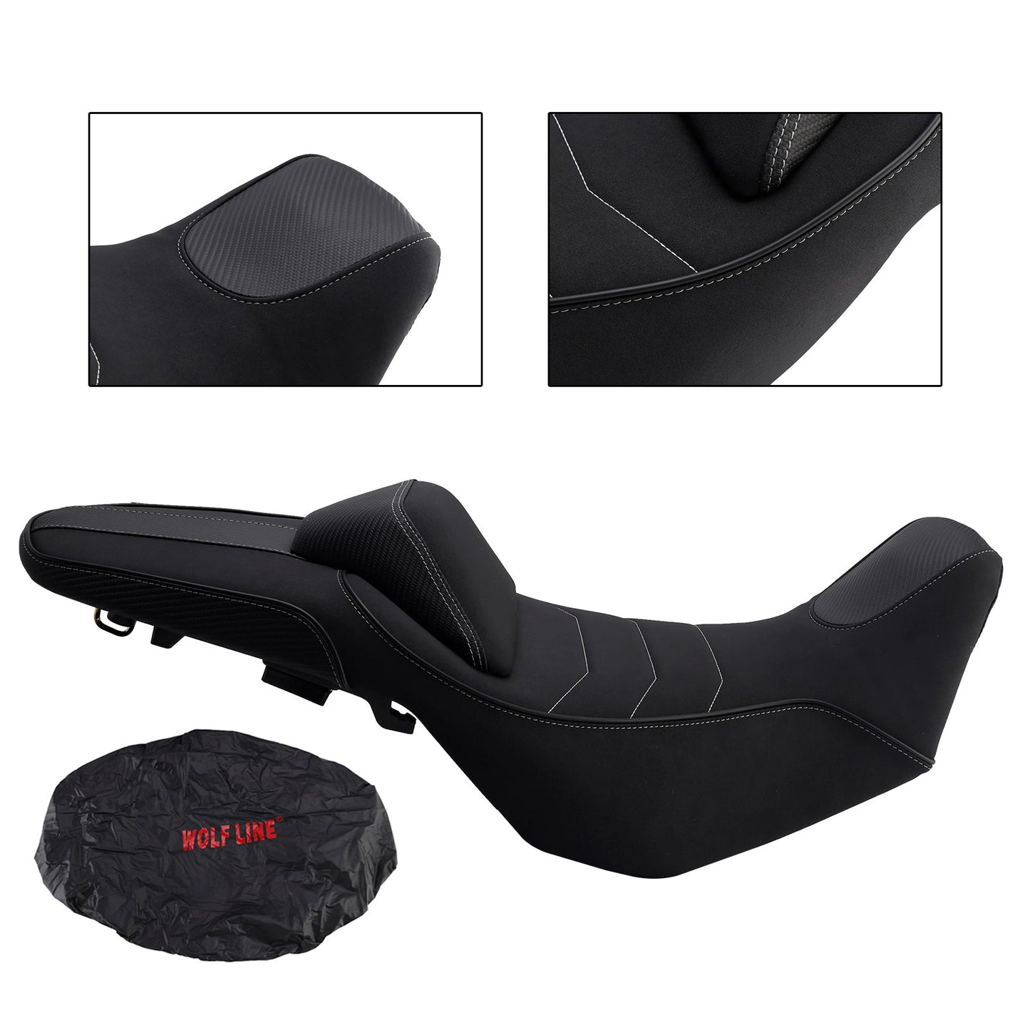 Sella passeggero completa per Honda Nx400 Nx500 2024-2025, nera, adatta per