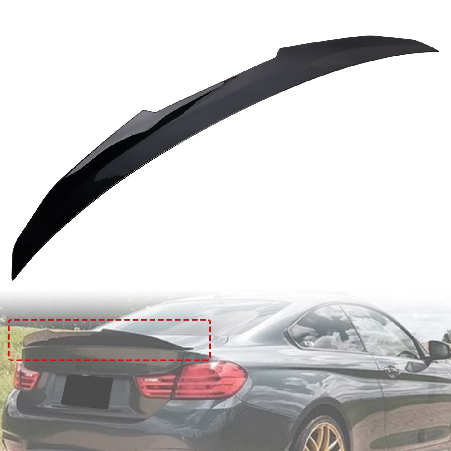 Spoiler posteriore per bagagliaio nero lucido BMW Serie 4 F33 Cabrio/Cabrio 2013-2020