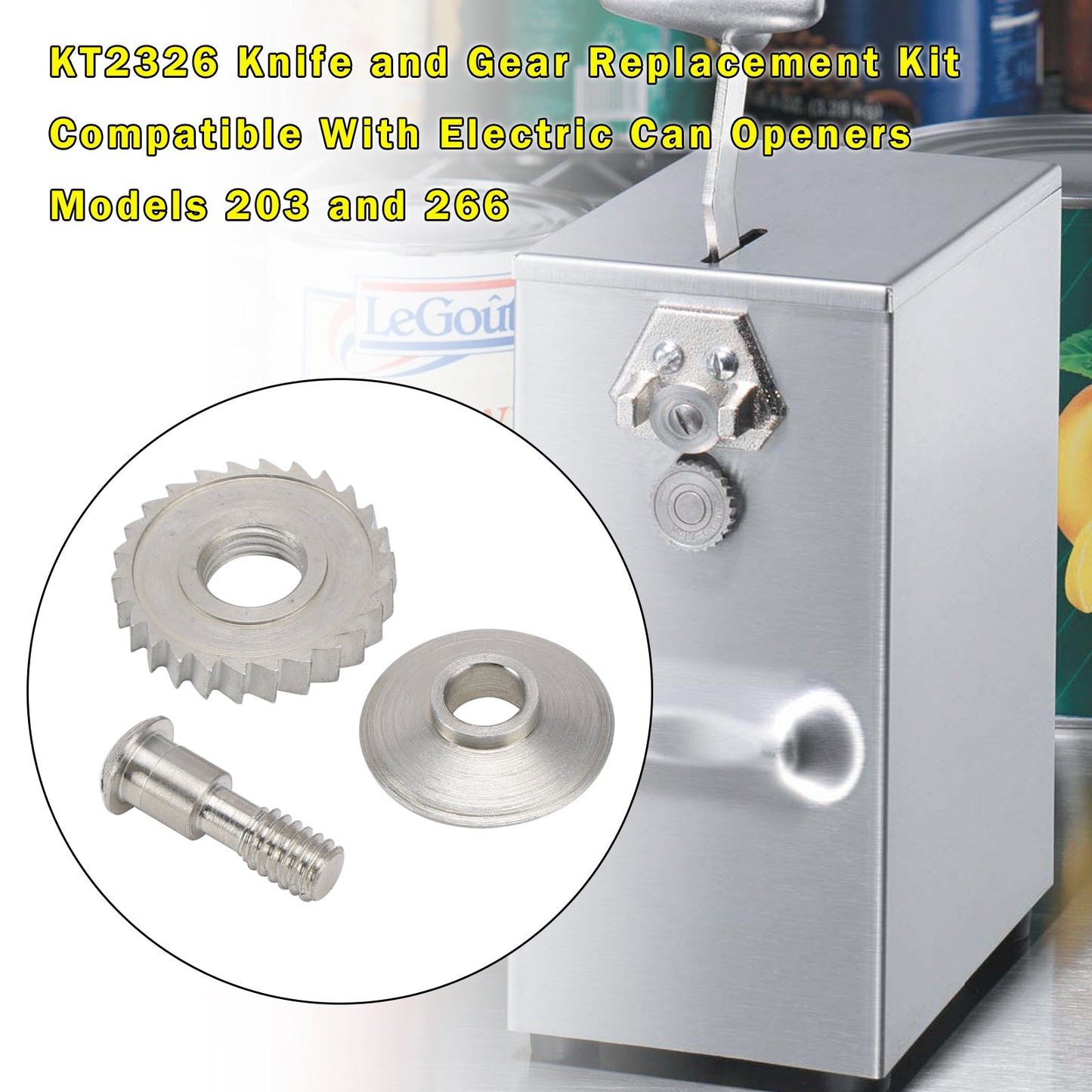 Kit di lame e ingranaggi di ricambio KT2326 per apriscatole elettrici modelli 203 e 266