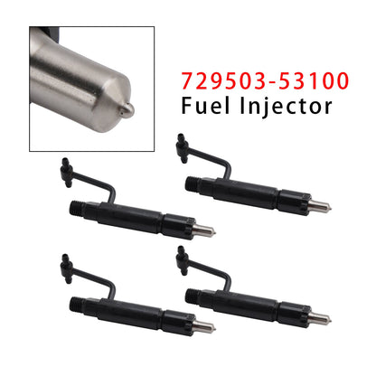 Iniettori di carburante per Komatsu 3D84E 3D84N 3D88 3D88E 4D84E 4D88E S3D84E S4D84E 4 pezzi 729503-53100