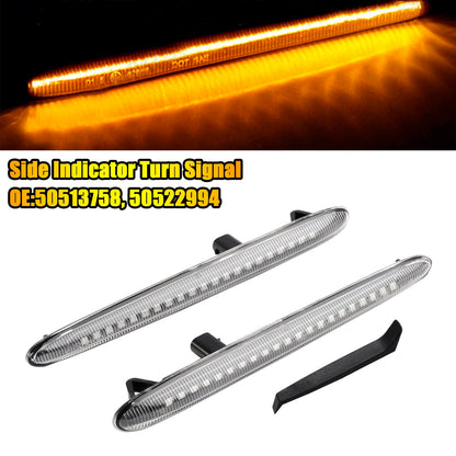 2010-2016 Alfa Romeo Giulietta Ti Indicatore di direzione lampeggiante sequenziale a LED trasparente 50513758 50522994