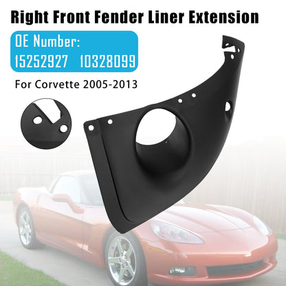 Estensione del rivestimento del parafango anteriore destro per Chevy Corvette 2005-2013 15252927 10328099