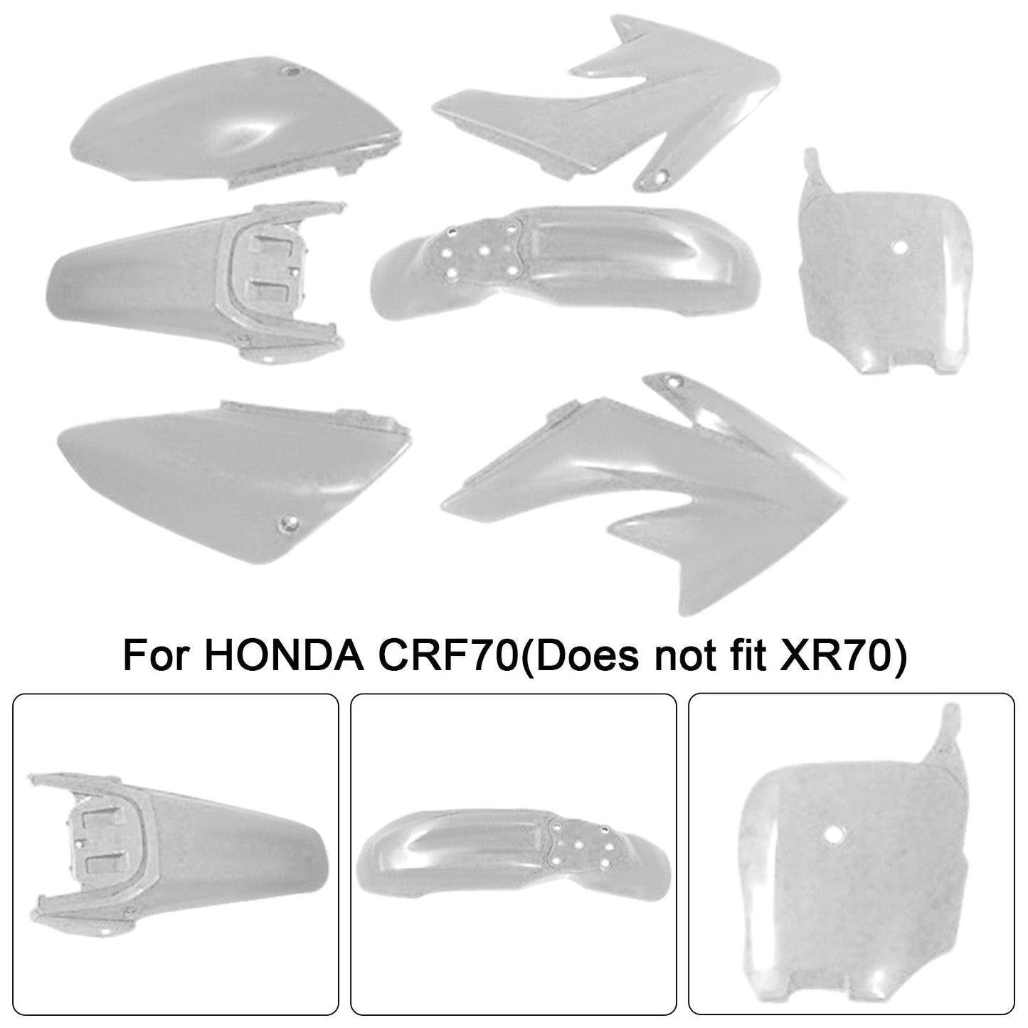 Kit di plastica per carrozzeria e parafango per HONDA CRF70 DIRT BIKE