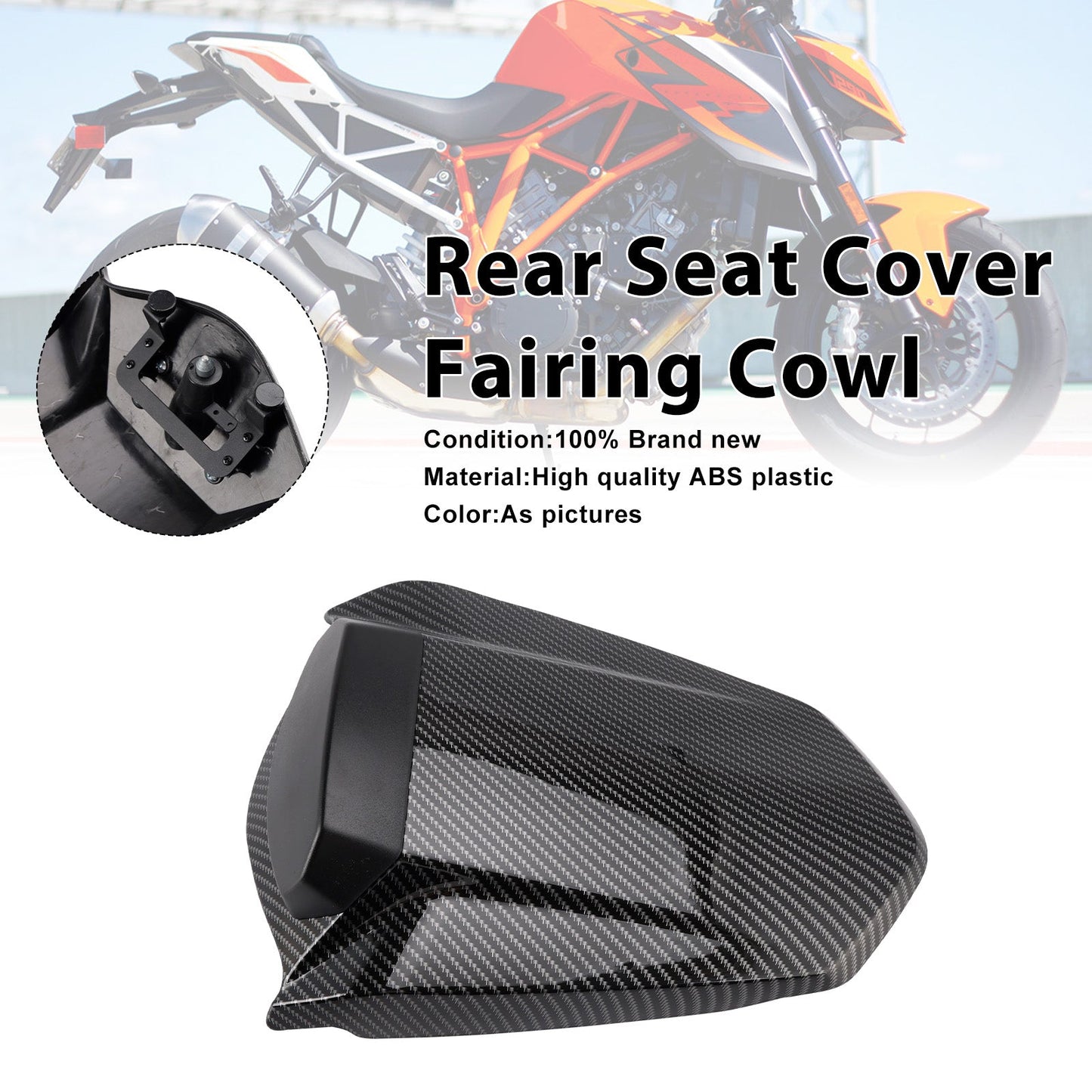 2014-2019 Per 1290 Super Duke R Copertura sedile passeggero posteriore Cupolino