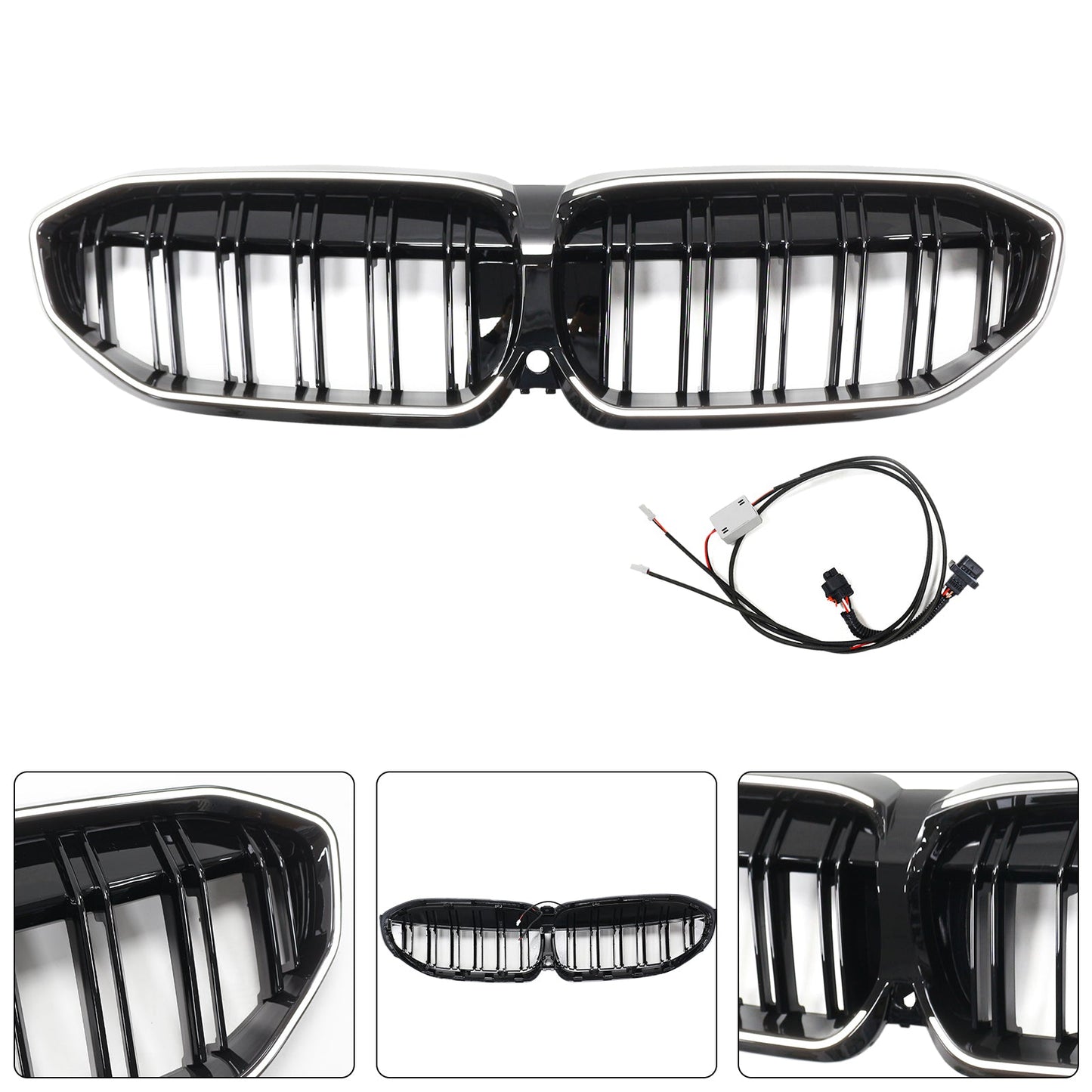 Griglia a doppio rene nera BMW Serie 3 G20 2019-2022 51138072085