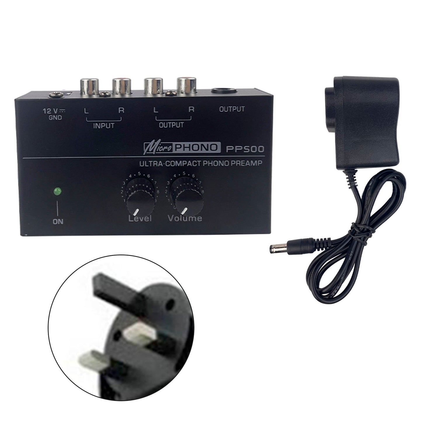 Preamplificatore Phono PP500 Preamplificatore con controllo del volume a 12 V per giradischi LP