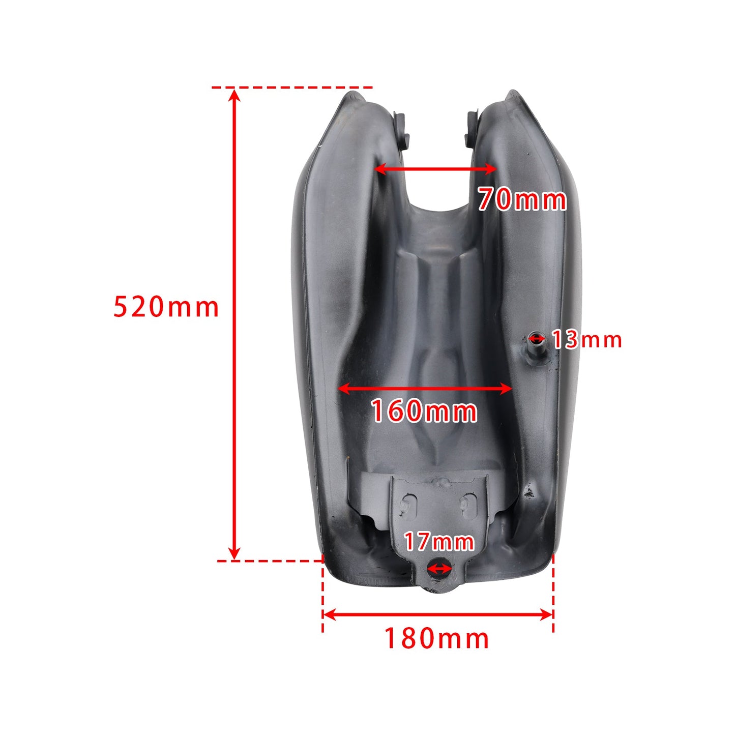Serbatoio carburante Cafe Racer 9L / 2,4 Gal per Honda CG 125 - Nero opaco