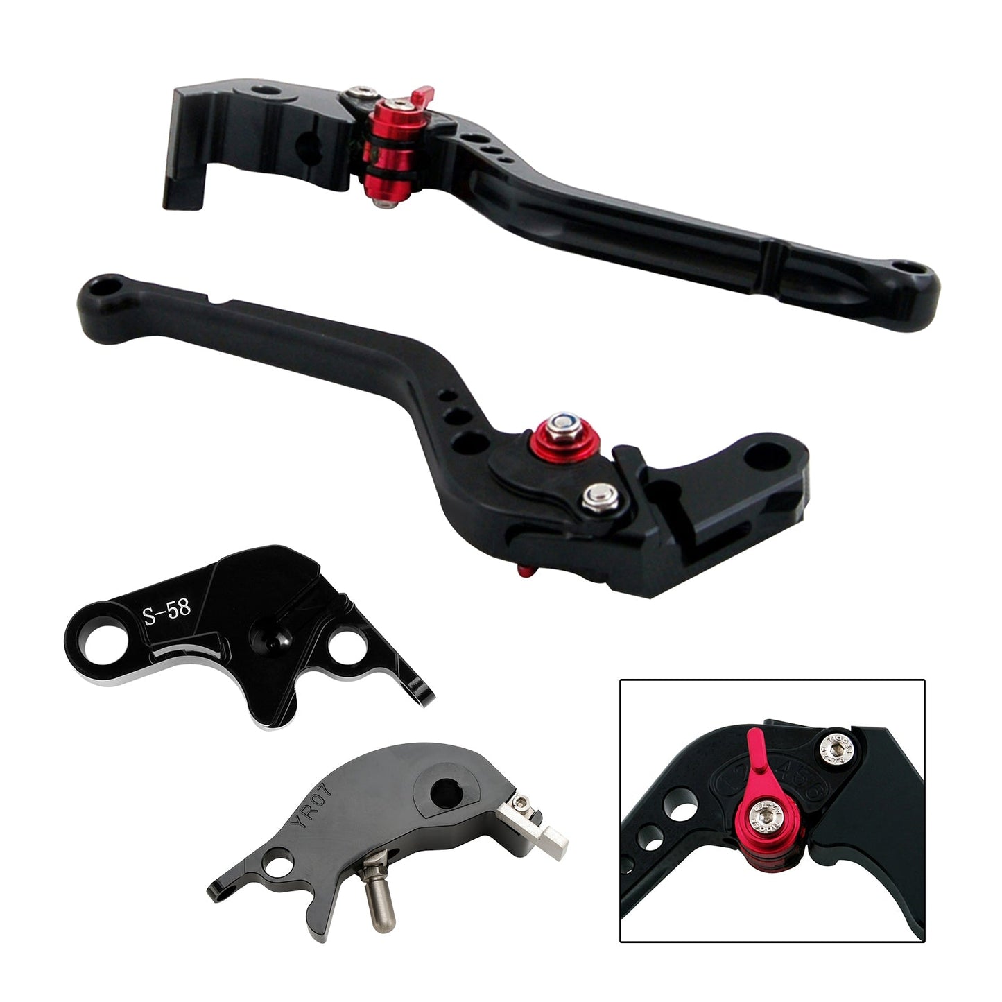 Leva frizione freno lunga adatta per YAMAHA YZF R7 MT-10/SP FZ-10/SP 2022-23