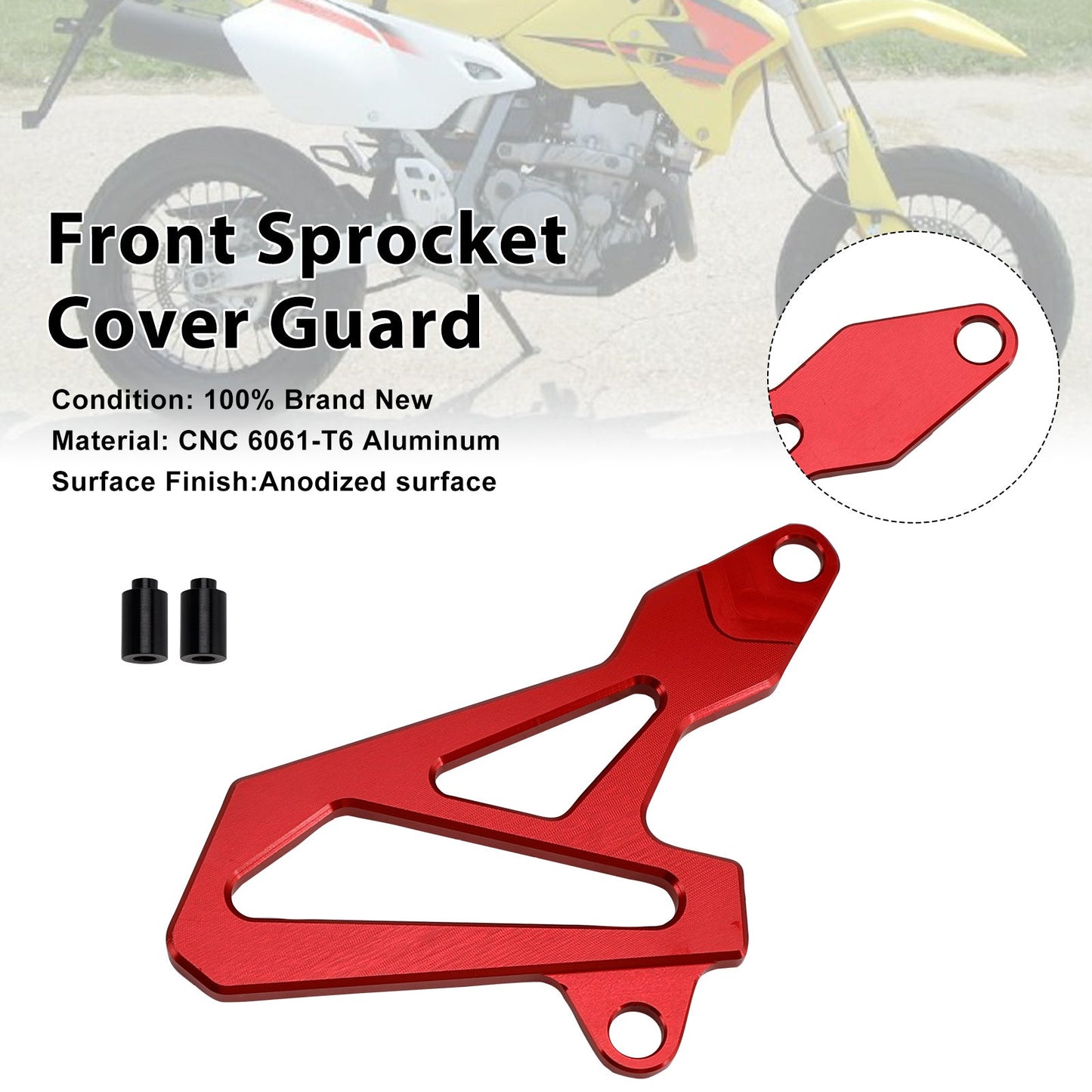 Protezione coperchio pignone anteriore per Suzuki DR-Z400SM 2000-2024 DRZ400/S/E