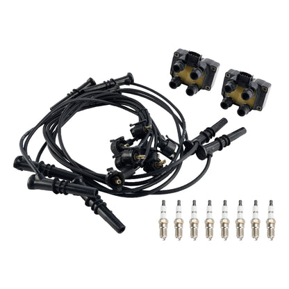 2000-2001 Laforza Laforza V8 5.0L 2 bobine di accensione, 8 candele e set di cavi FD487 SP432