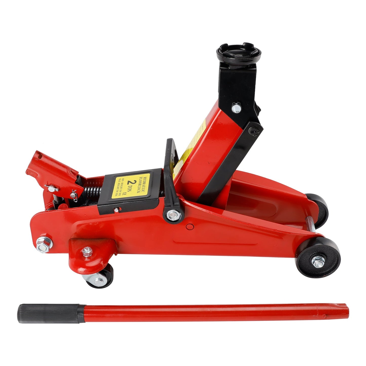 Cric da pavimento a basso profilo, 2 tonnellate (4400 libbre), altezza di sollevamento 5,31""-12,8""