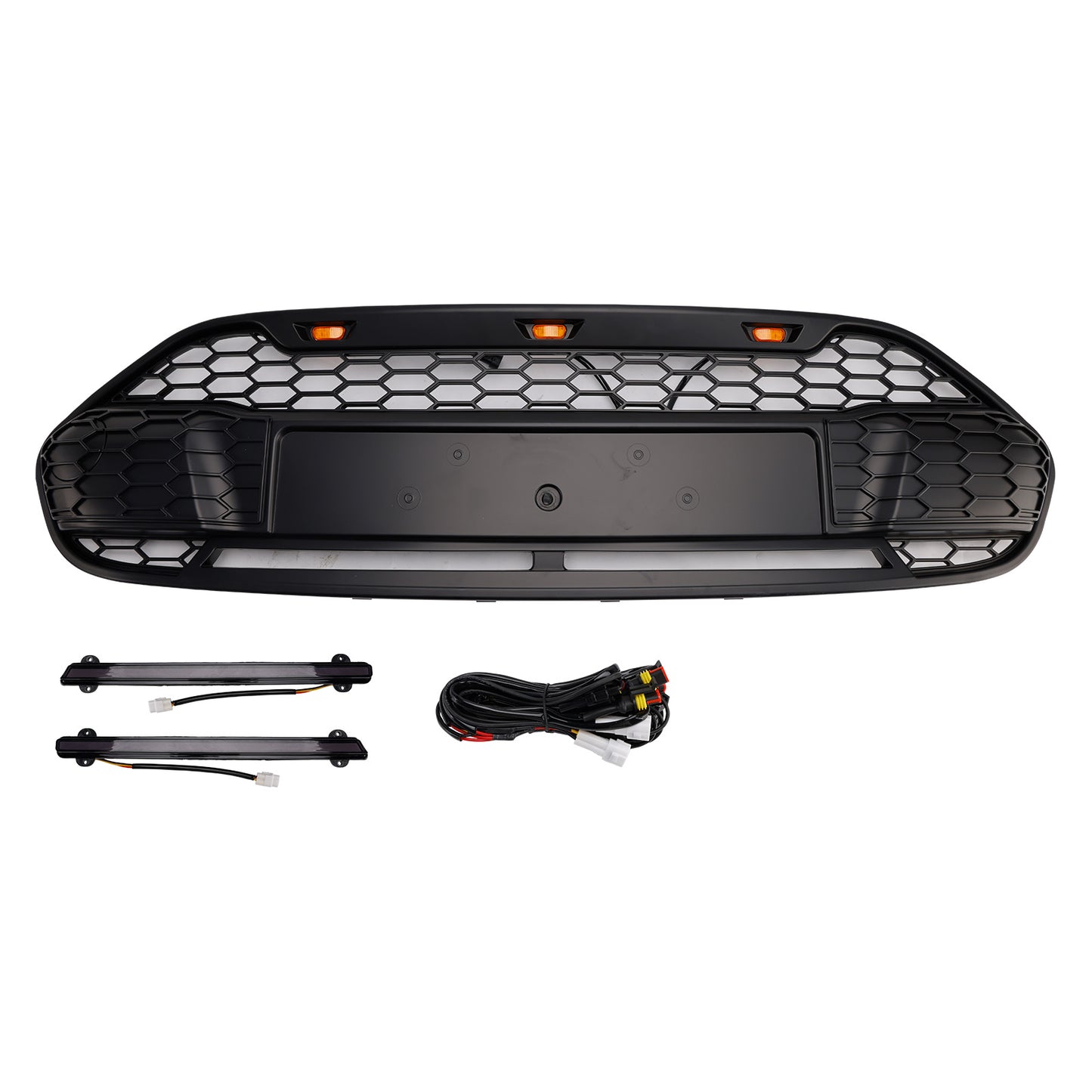 Griglia paraurti anteriore nera Ford Transit Connect 2014-2018 con LED