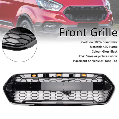 2018-2023 Ford Transit Custom Trail W/ 3LED Gloss Black Front Bumper Grille 2467234