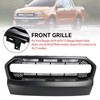 Griglia paraurti anteriore Matt Black Ford Ranger 2015-2019 T7 Stile Raptor