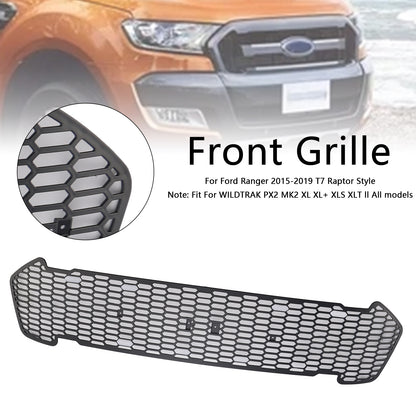 Griglia paraurti anteriore nero opaco adatta per Ford Ranger 2015-2019 T7 W/LED