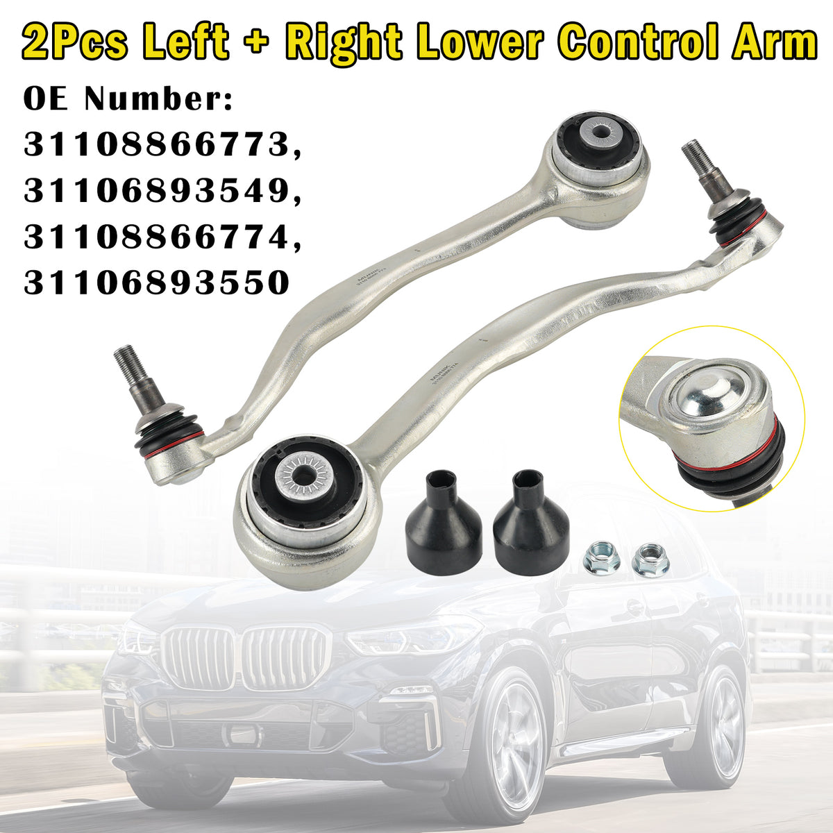 Braccio di controllo inferiore sinistro + destro 2 pezzi BMW X5 G05 X6 G06 X7 G07 2019-2024