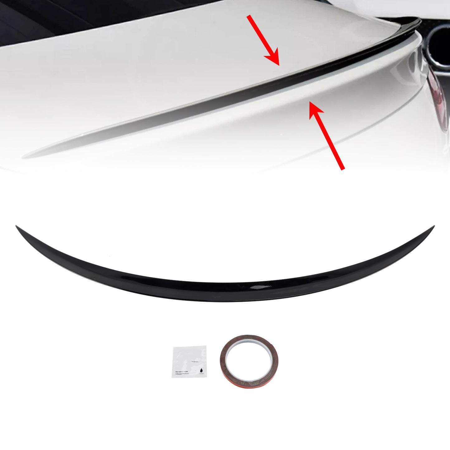 Spoiler posteriore nero lucido E63 Style Mercedes-Benz Classe E C238 W213 Coupé 2016+