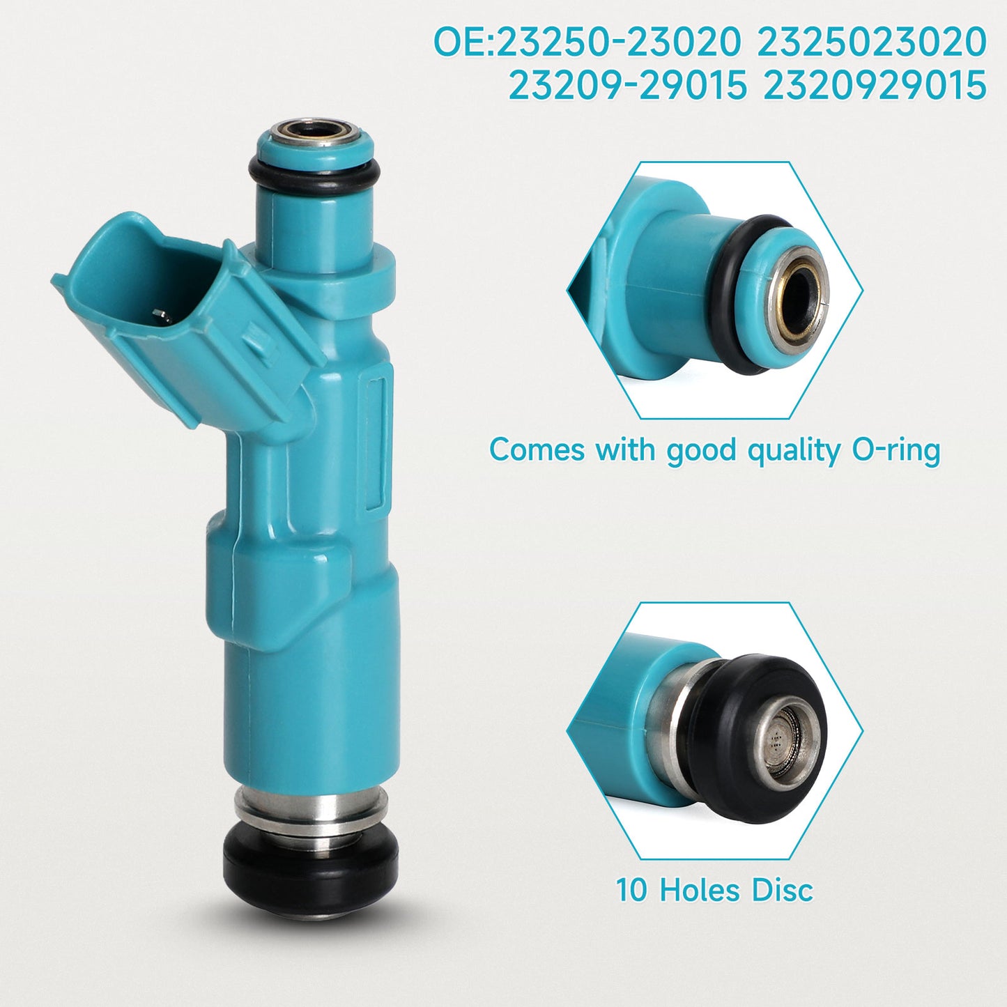 4PCS Iniettori di Carburante 23250-23020 Fit Toyota Yaris Vitz 1.0L 1.3L 1999-2005 Generico