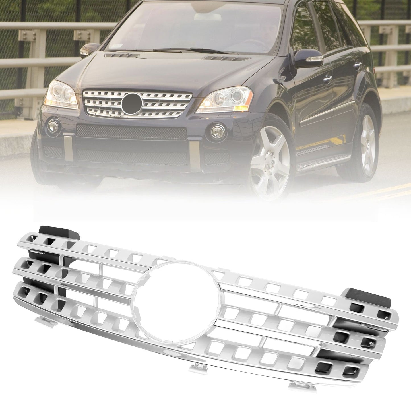 Per Mercedes-Benz Classe ML W164 2005-2008 Griglia anteriore cromata
