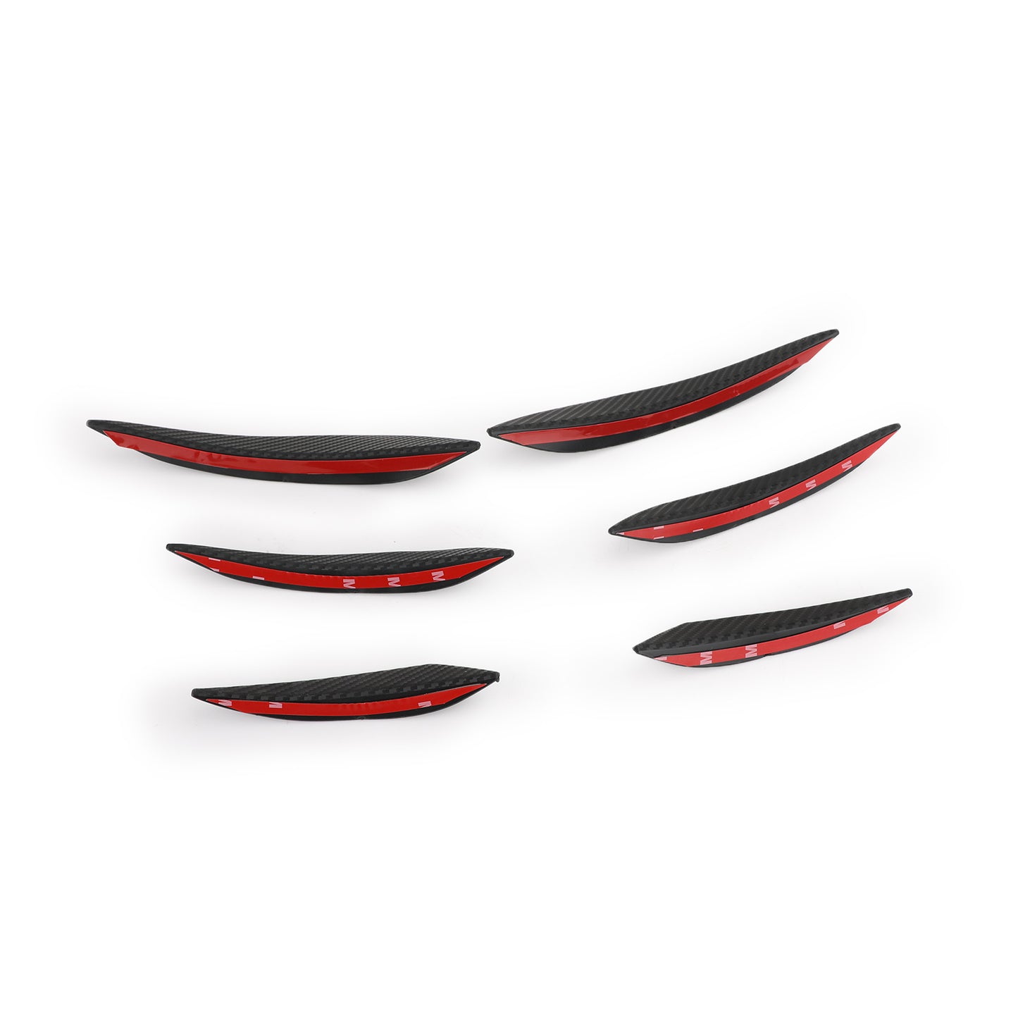 6pcs Universal Car/Auto Paraurti Anteriore Pinne Spoiler Canard Refit Generico