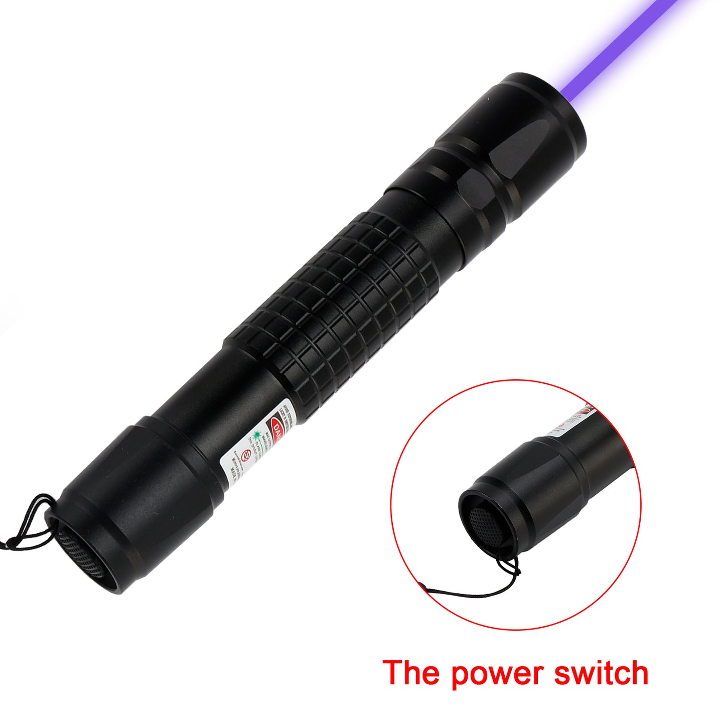 Tactical 405nm Green Purple 18650 Laser Pointer Pen Visible Beam Light Lazer
