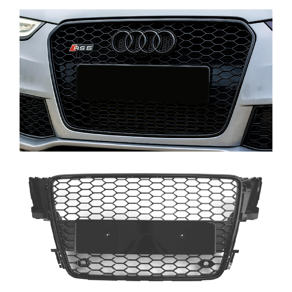 Per AUDI A5 S5 B8 2008-2012 RS5 Style Hood Henycomb Sport mesh Grill Grille