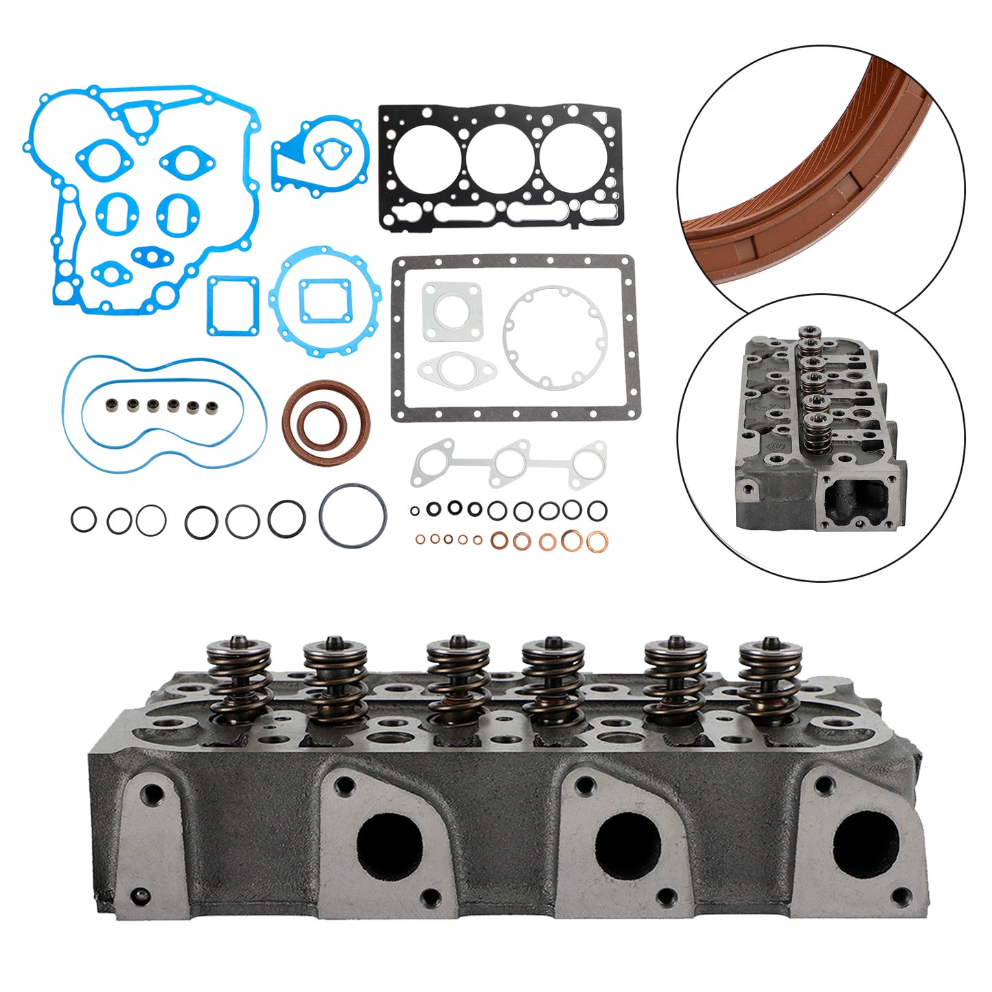 Per ESCAVATORE KUBOTA U25S KX41-2S KX41-2 3 cilindri Testata completa + guarnizione