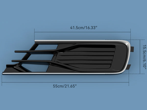 Audi A6 C7 2014-2018 2 pezzi griglia di copertura fendinebbia paraurti anteriore nera cromata