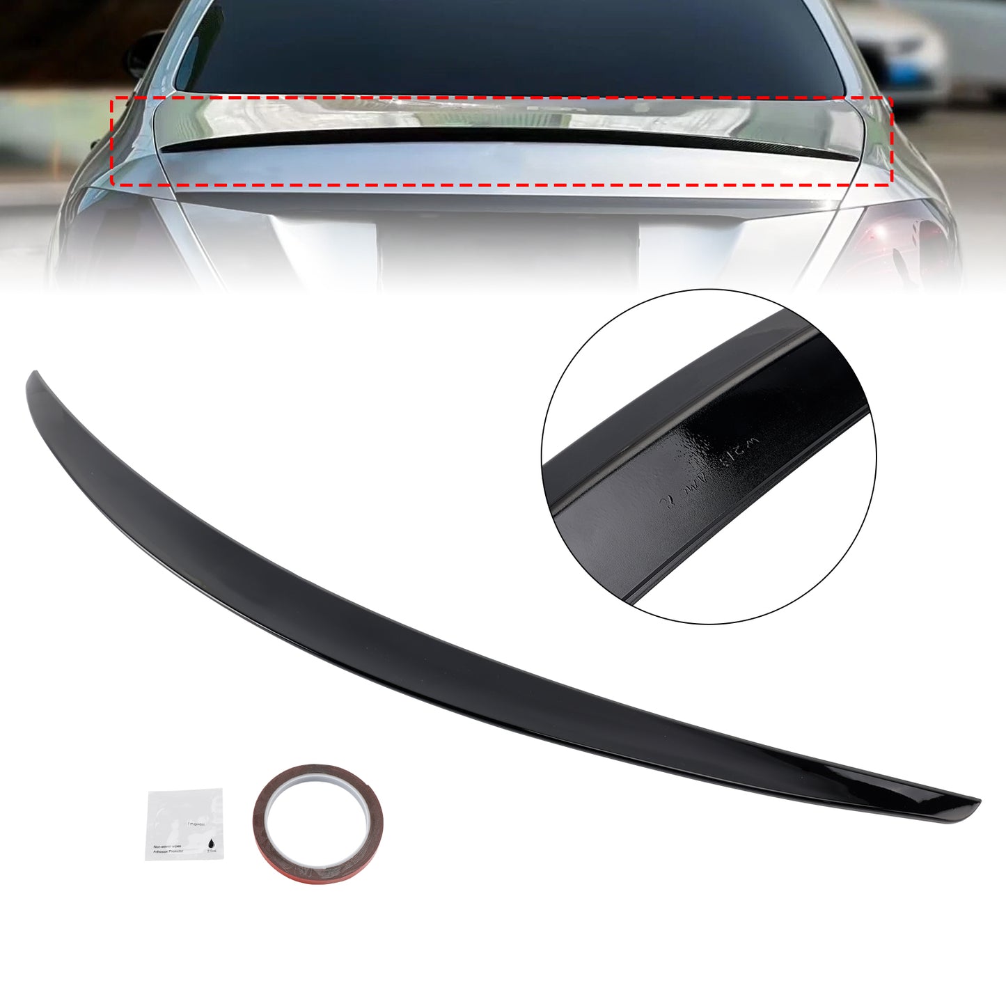 Spoiler posteriore nero lucido AMG Style Mercedes-Benz Classe E W213 2016-2023