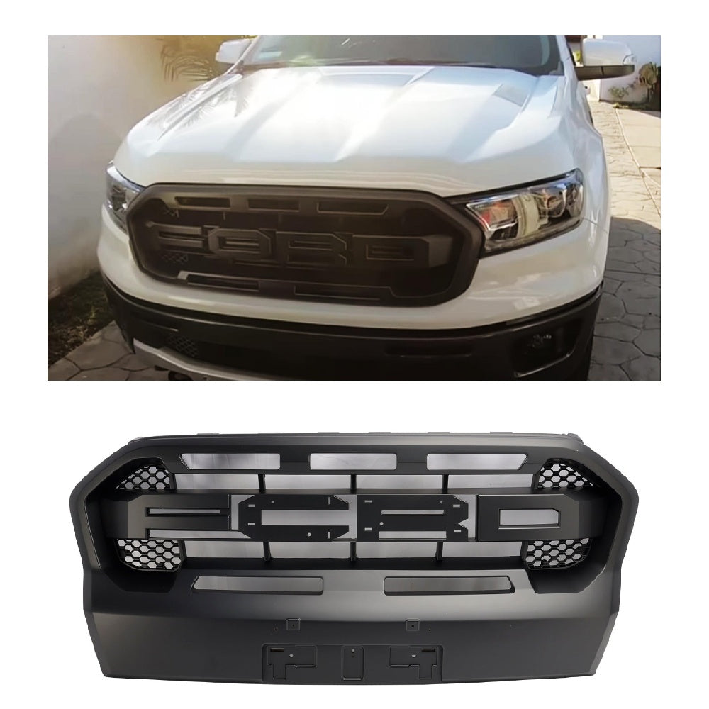 Per Ford Ranger 2019-2023 T8 Griglia del paraurti anteriore Matt Black Ranger Raccer Raptor