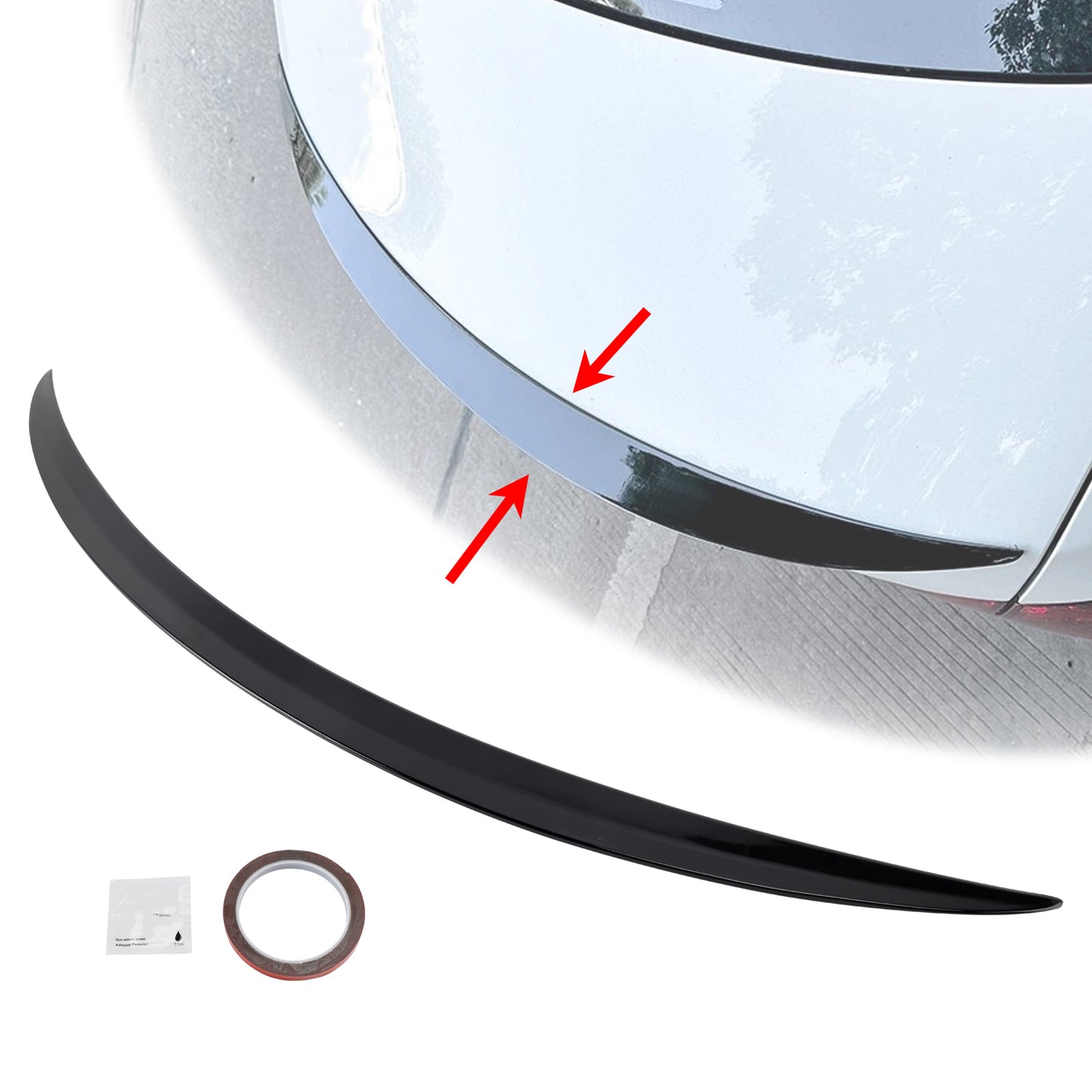 Spoiler posteriore nero lucido C63 Style Mercedes-Benz Classe C W206 2021-2024