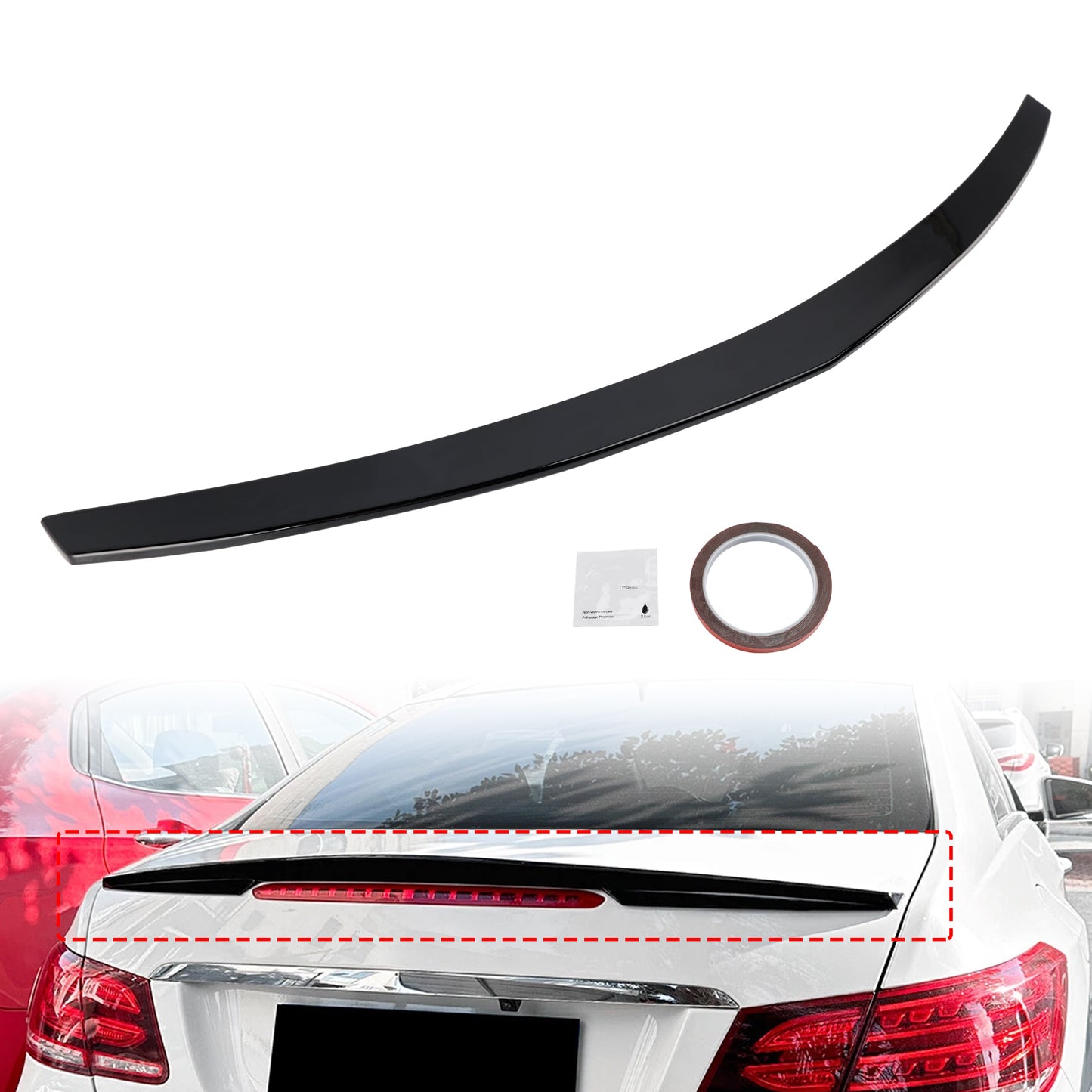 Spoiler posteriore nero lucido Mercedes-Benz Classe E W207 Coupé 2010-2017