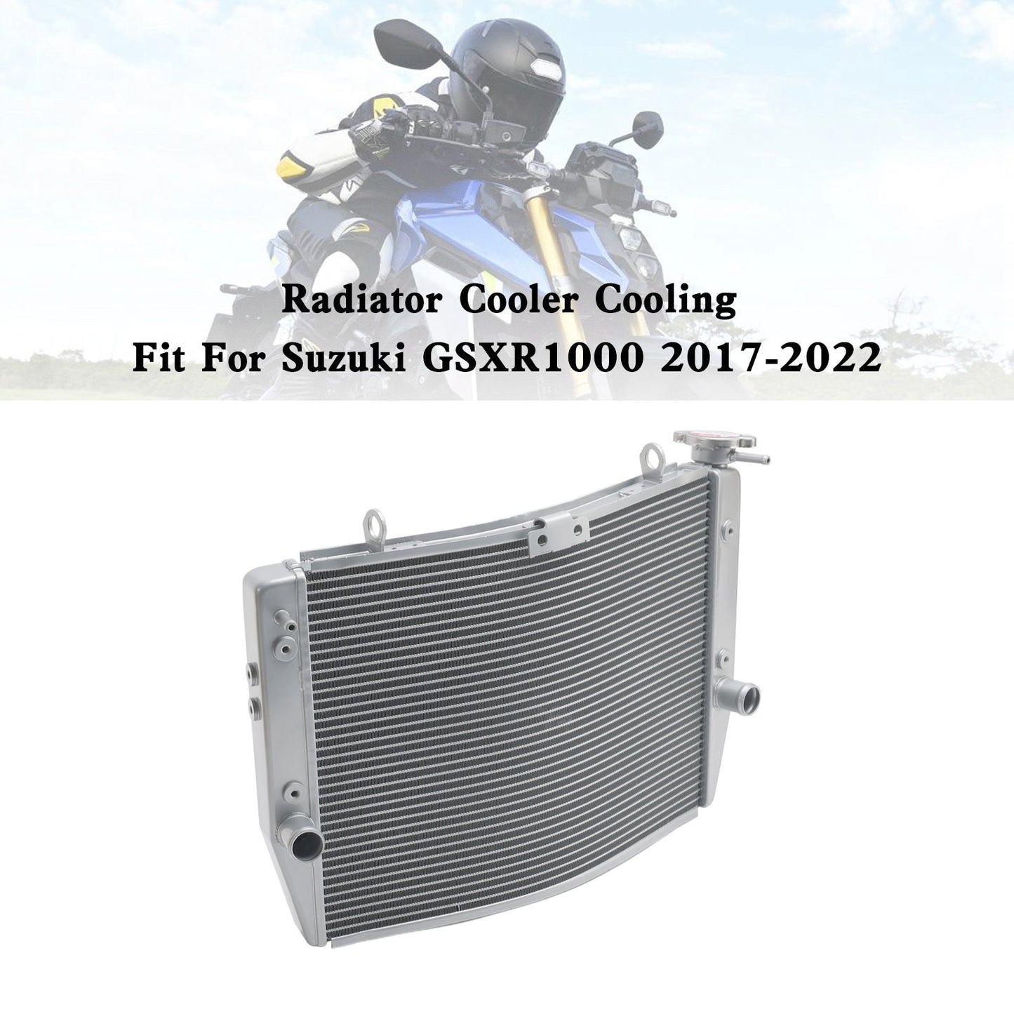 Raffreddamento del dispositivo di raffreddamento del radiatore del motore Suzuki GSXR 1000 GSX-R K11 argento 2017-2022