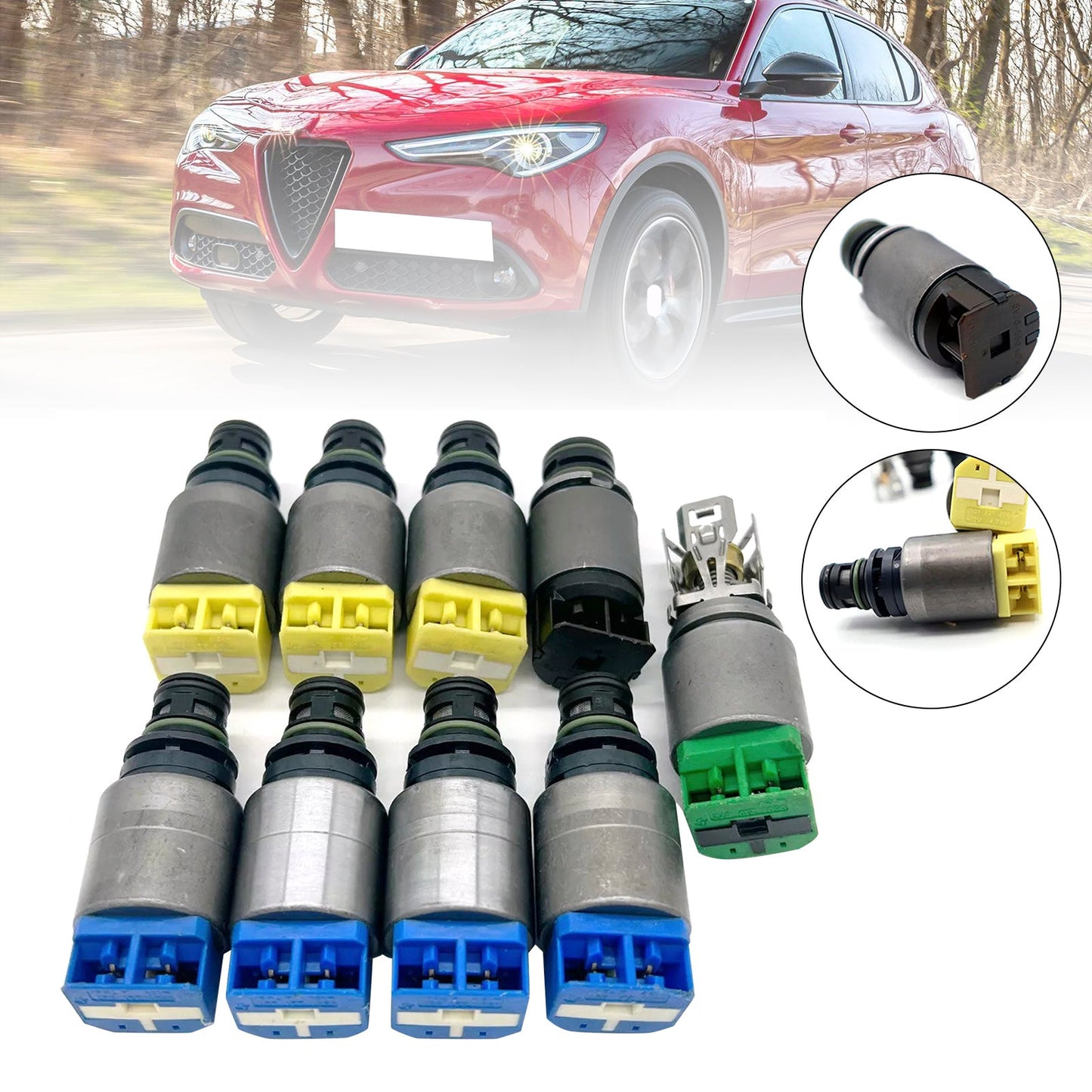 9 pezzi 8HP50 Solenoide cambio automatico a 8 velocità per BMW Dodge Jeep Alfa Romeo