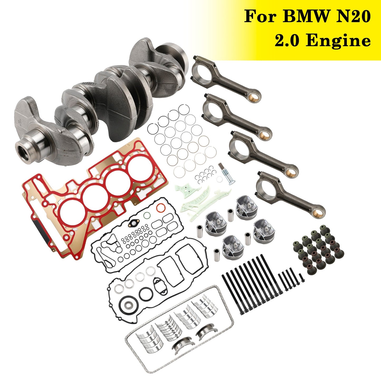 Kit di revisione e ricostruzione albero motore/bielle/pistoni/guarnizione BMW 328i / 328ix GT F34 N20 2012-2016 11257640166