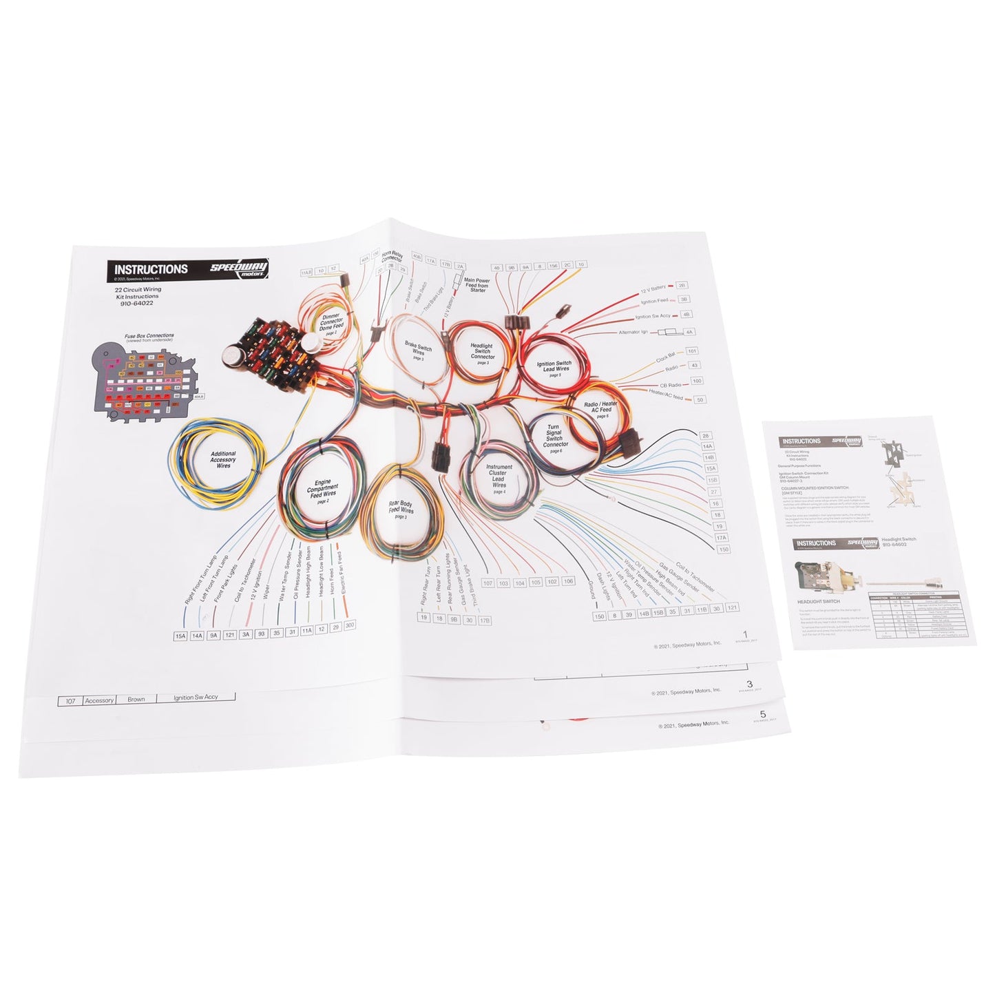 Cablaggio universale a 22 circuiti, kit di cavi personalizzati XL, codice 91064022
